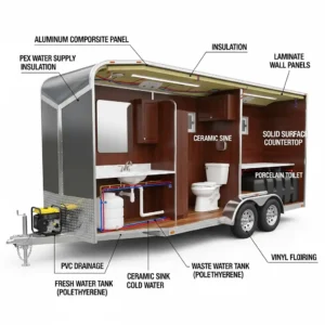 What VIP Restroom Trailers Are Made Of